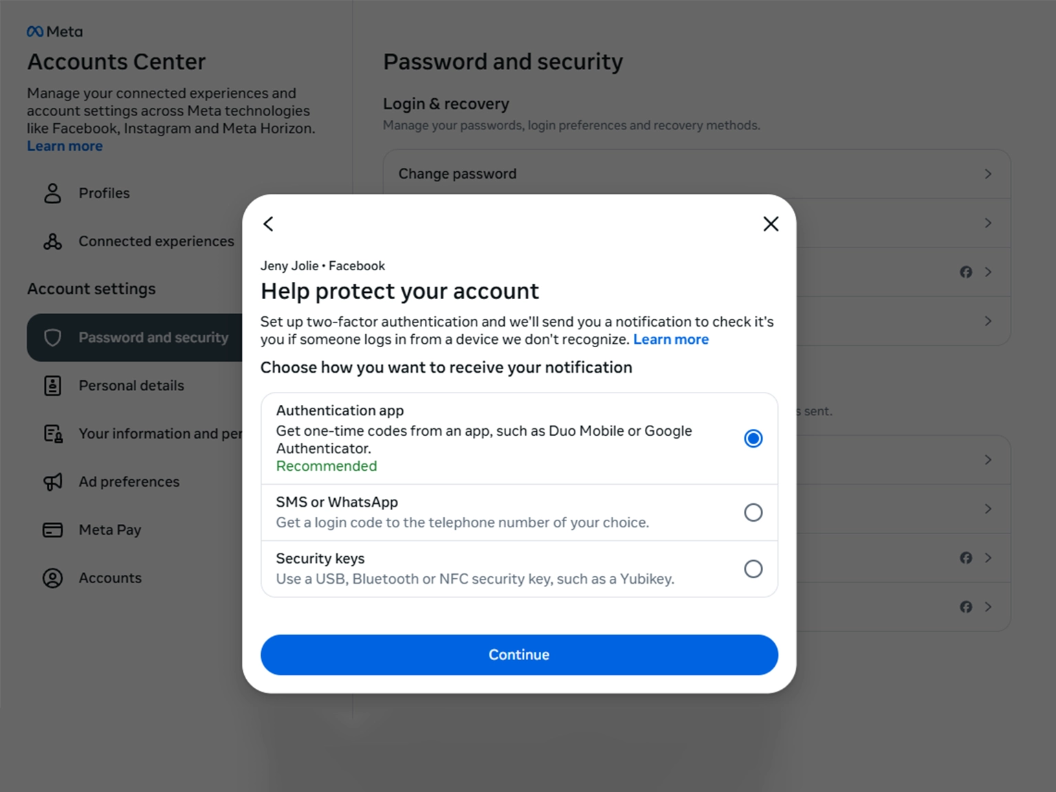 Enable 2FA Authentication App