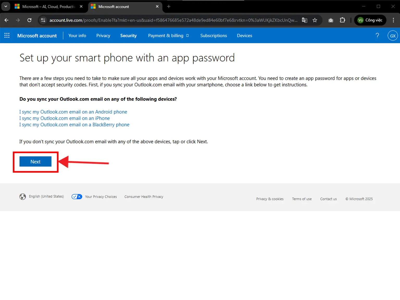 Authenticator app displaying Microsoft account six-digit verification code after setup on mobile device.