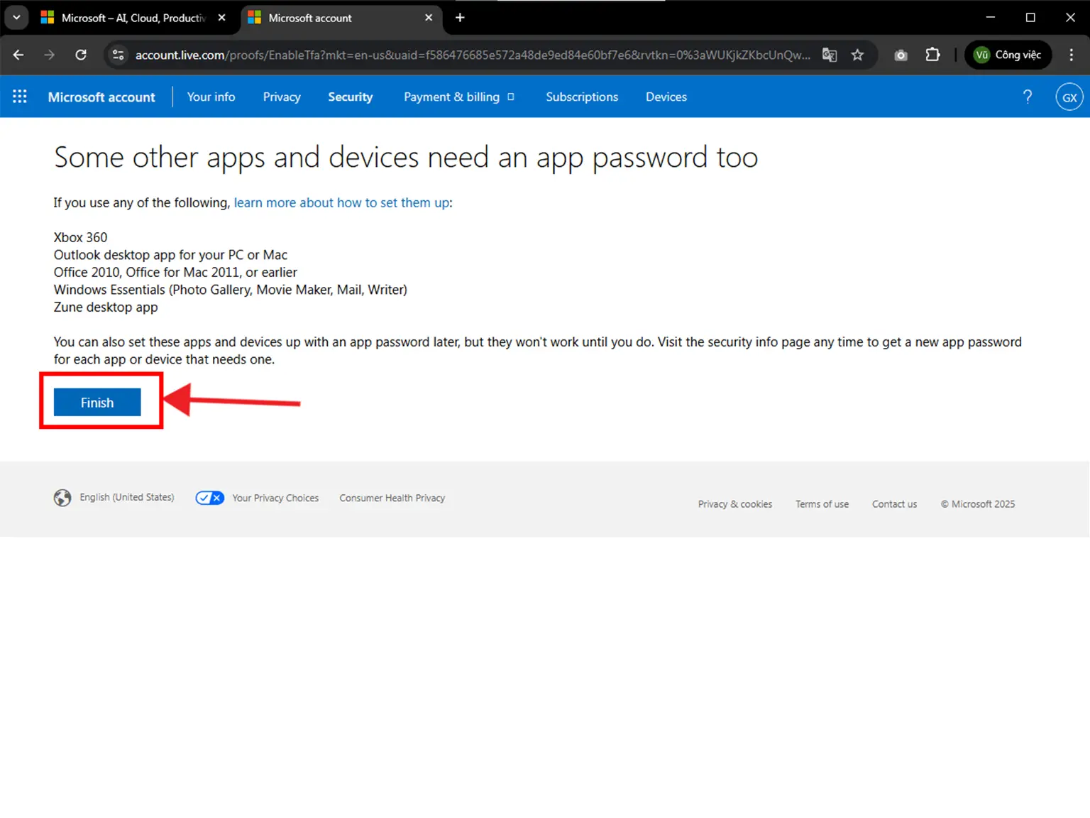 Authenticator app displaying Microsoft account six-digit verification code after setup on mobile device.